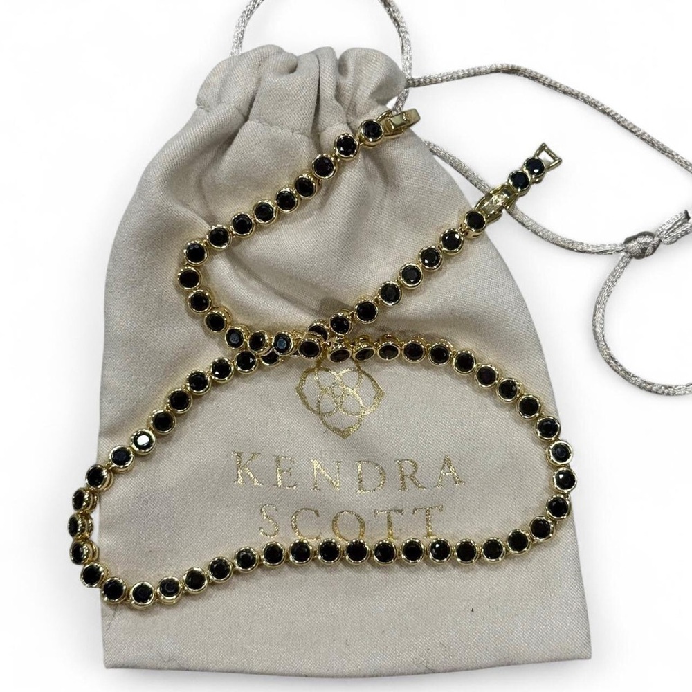 Kendra Scott Black Crystal Tennis Necklace